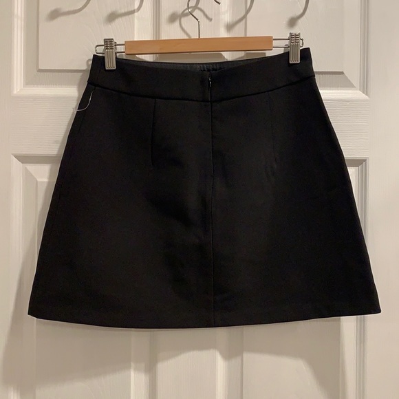 Zara Black Mini Mod Boxy Studded Skirt - Picture 10 of 12